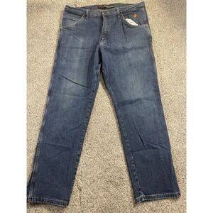 Wrangler FR Advanced Comfort Jeans Mens 38x32 Blue Flame Resistant Work Denim